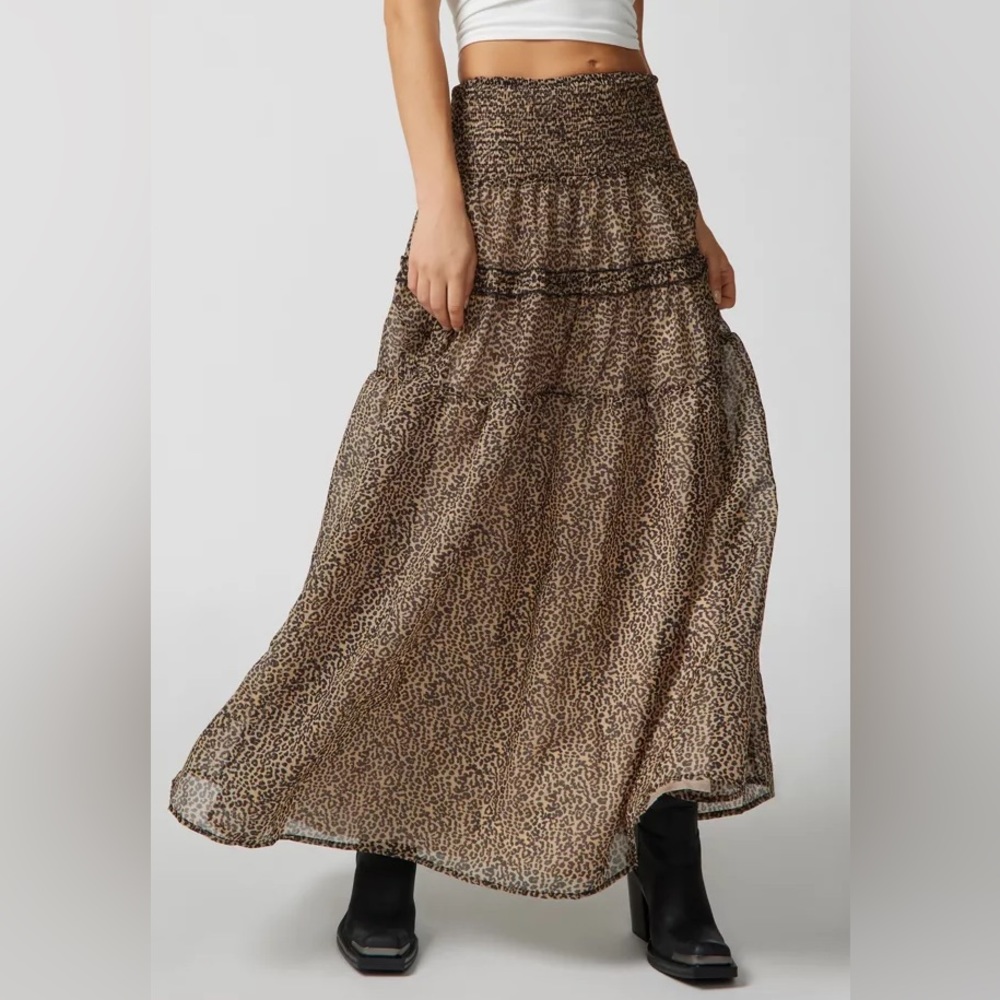 Sister Jane Lisette Leopard Print Midi Skirt